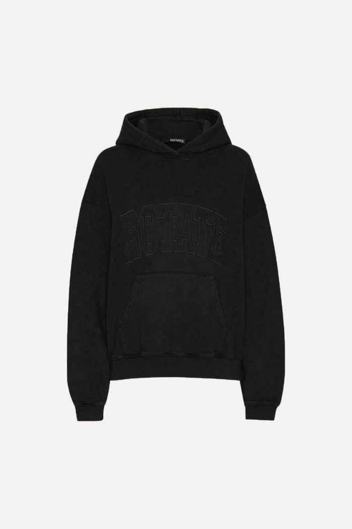 Rotate, Washed Heavy sweat hoodie, Black